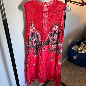Free People lace neck dress